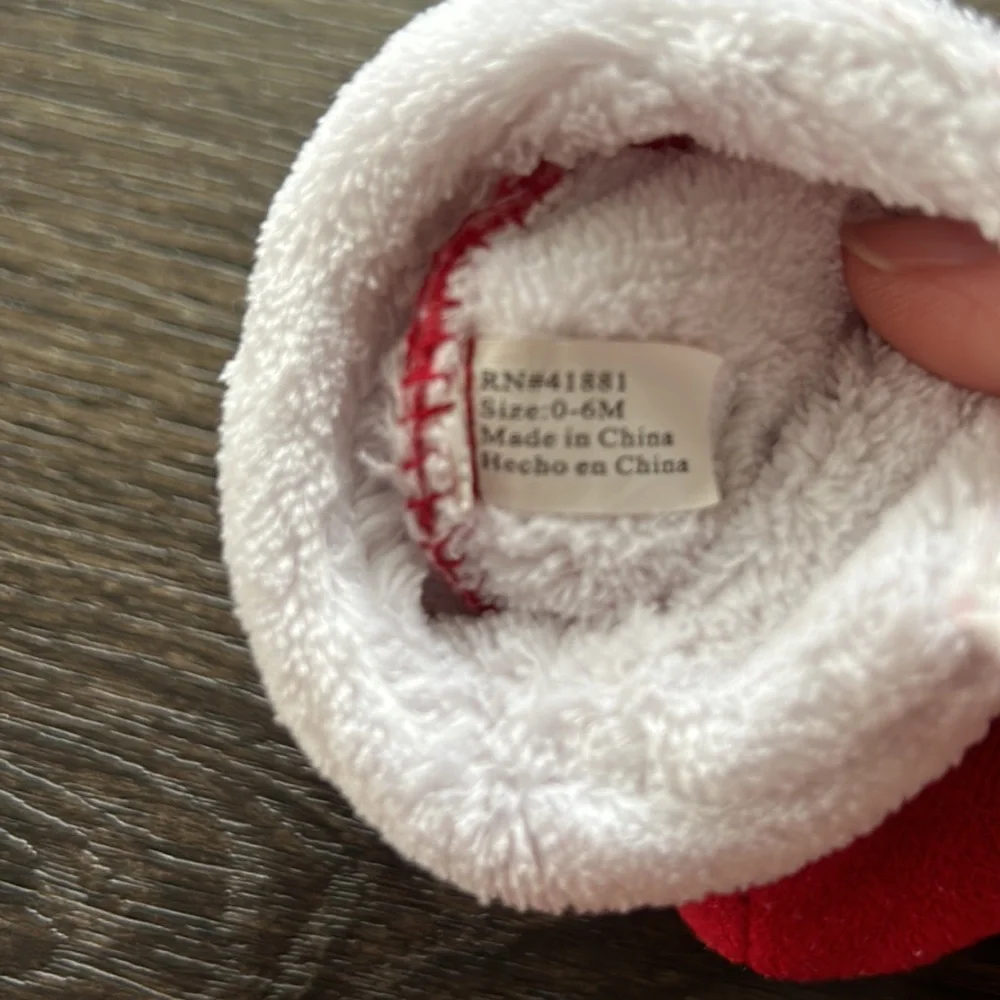 Baby Christmas Booties Sz 0-6M